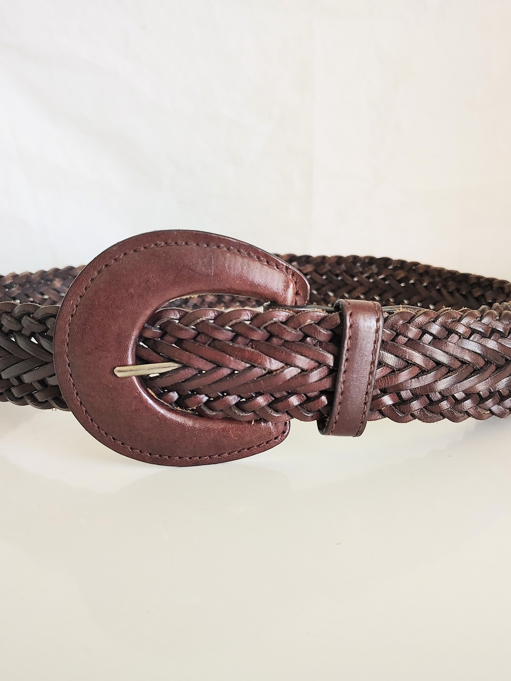 Worth Women's Braided Leather Belt Brown